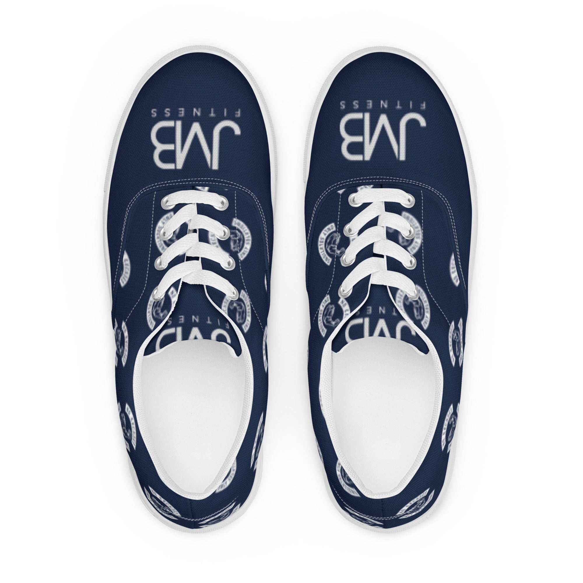 "Navy Blue" Men’s lace-up canvas shoes