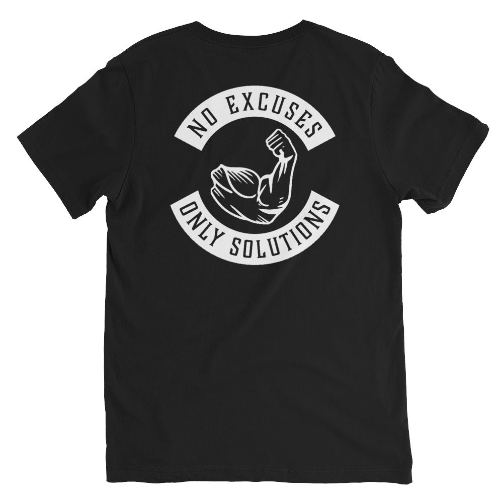 "No Excuses" Unisex Short Sleeve V-Neck T-Shirt